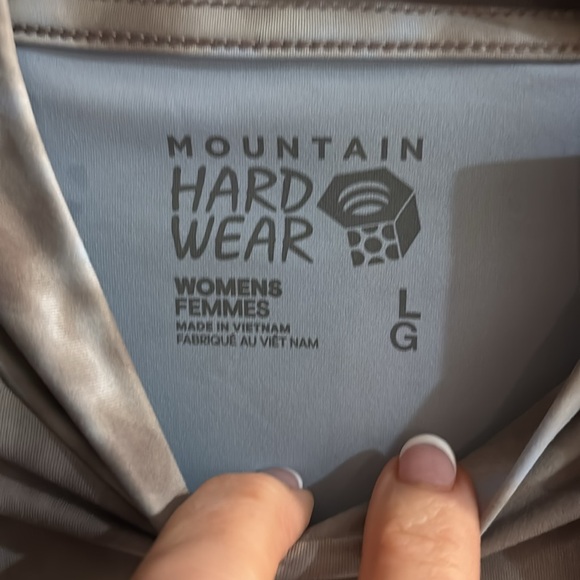 NWT Mountain Hardwear Crater Lake Longsleeve Crop - Women's, Dunes Spore Dye, L - Picture 6 of 11